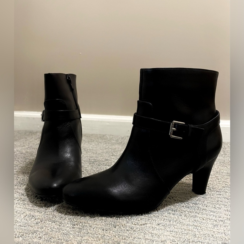 Ralph Lauren black SAIDA booties burnished calf - size 8